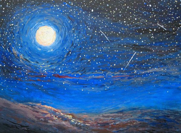 Ночное небо живопись
