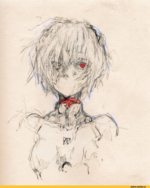 Аянами Рей скетч