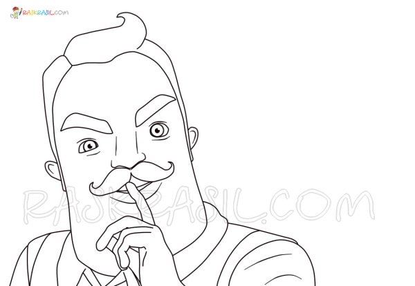 Превед сосед раскраска