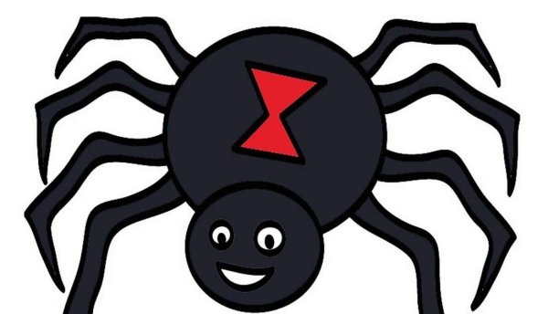 Паучки трафарет на Хэллоуин