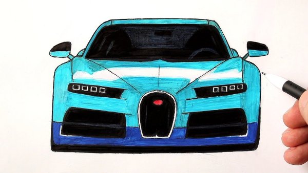 Перед машины карандашом