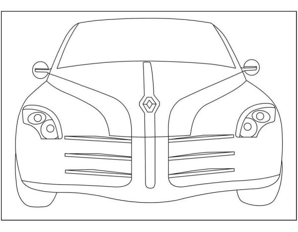 Автомобиль шаблон для рисования