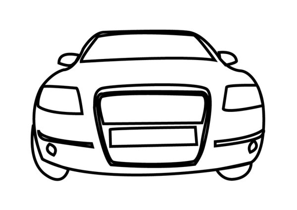 Контур машины спереди