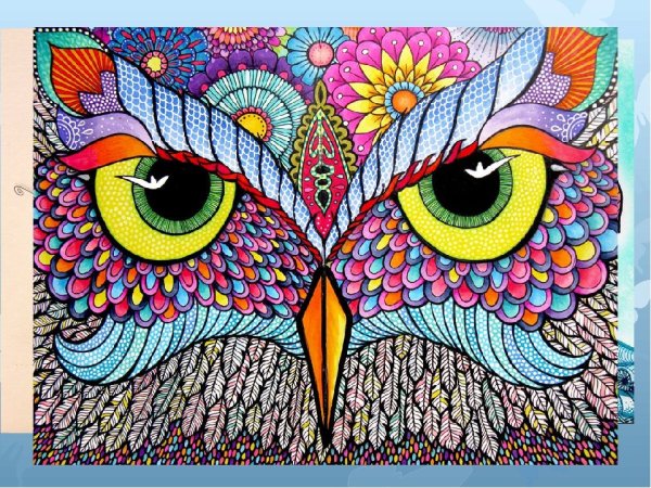 Вышивка разноцветные попугаи