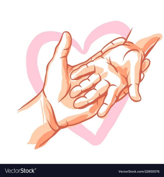 Рука в руке вектор