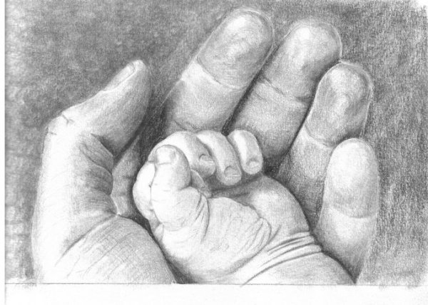 Рука рисунок карандашом для детей