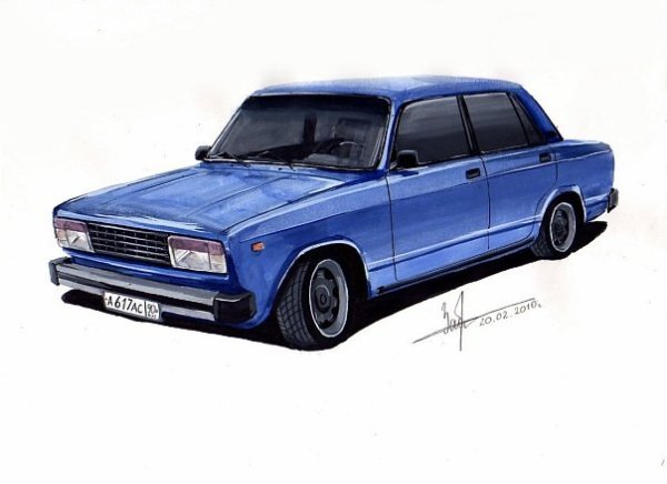Рисунки Жигули ВАЗ 2107