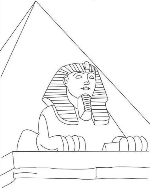 Древний Египет сфинкс раскрашенный