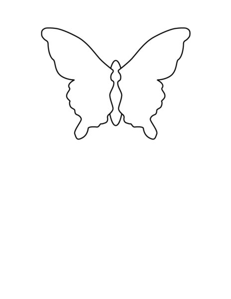 Бабочка контур для вырезания