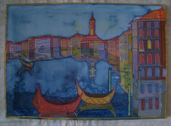 Венеция, гондола ночью в живописи