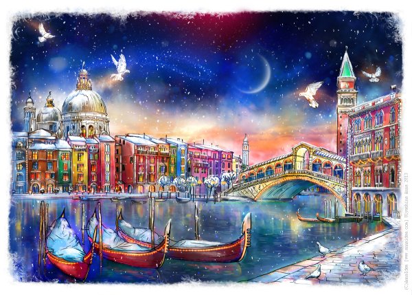 Клод Моне Венеция вечер