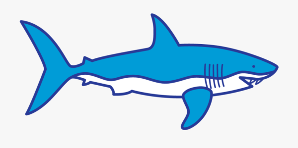Акулы векторные разноцветные