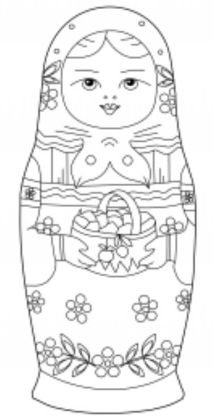 Загорская Матрешка с петухом