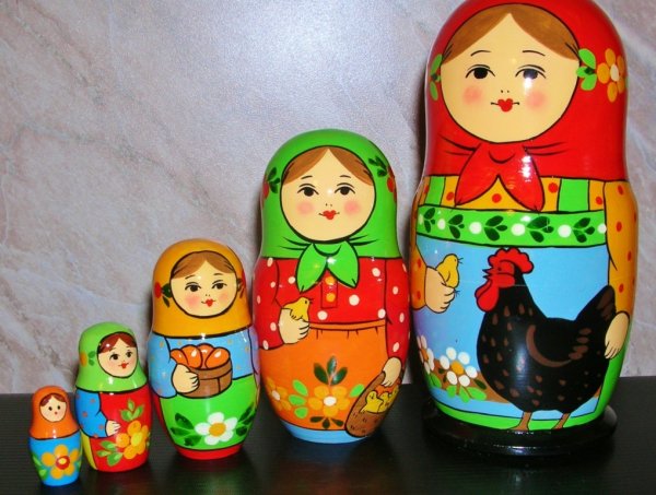 Семёновская матрёшка раскраска