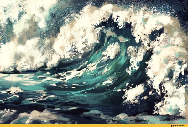Море волны арт