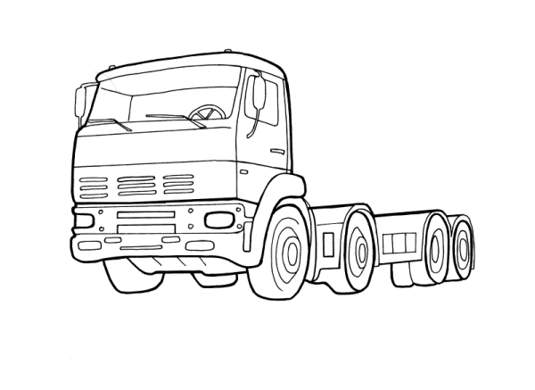 КАМАЗ 6540 раскраска