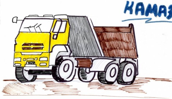 Грузовик детский рисунок