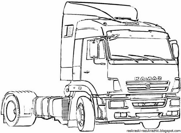 Раскраска КАМАЗ 5350