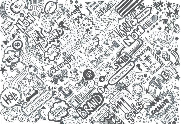 Обложка на тетрадь чб