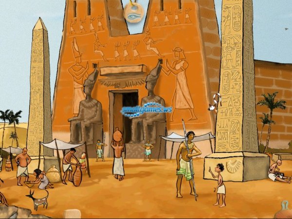 Иллюстрация храма фараона в древнем Египте