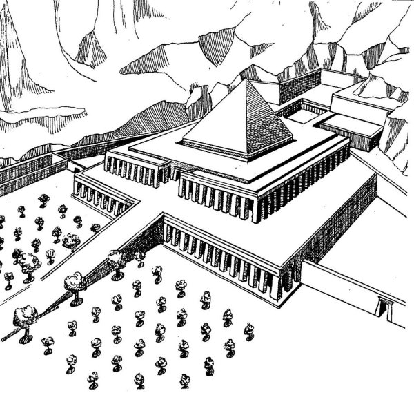Храм Ментухотепа II В Дейр-Эль-бахри