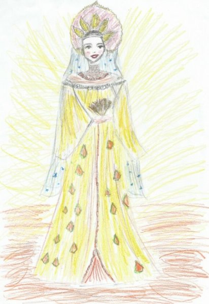 Рисунок Василисы Премудрой из сказки Царевна лягушка