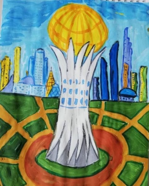 Детские рисунки на тему независимость Казахстана