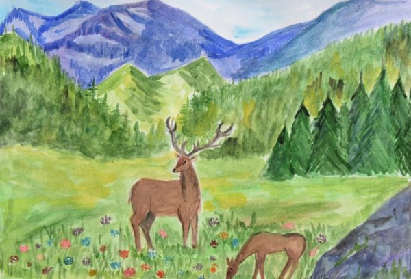 Казахстан рисунок