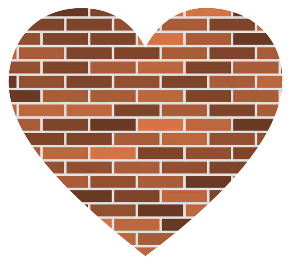 Сердечко из кирпича