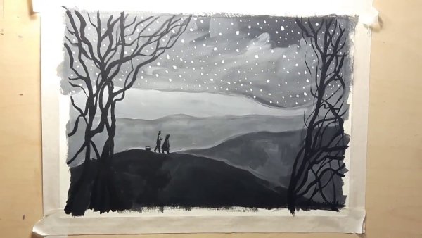 Пейзаж в ахроматических тонах