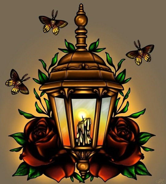 Уличный фонарь силуэт