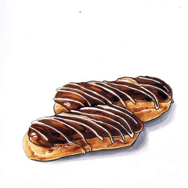 Эклер нарисованный