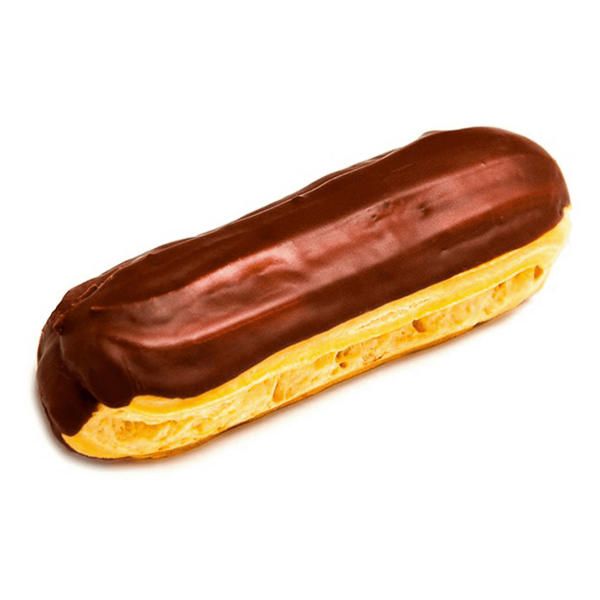 Эклер на белом фоне