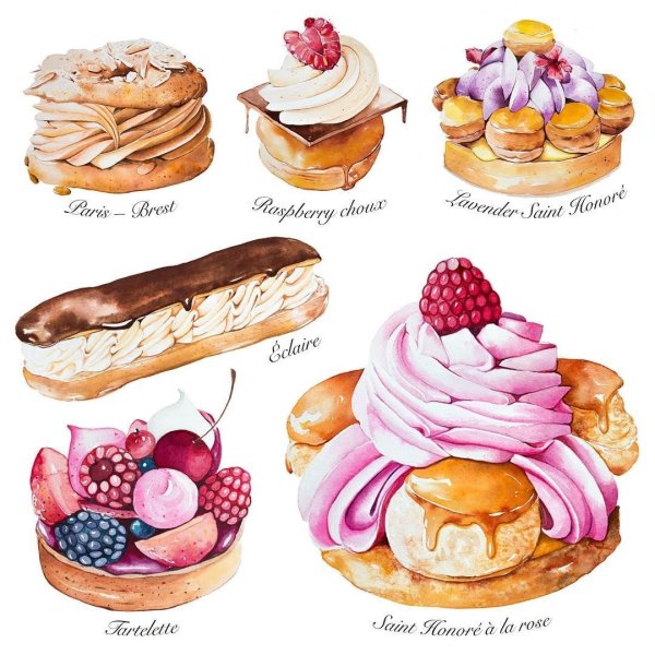 Эклер нарисованный