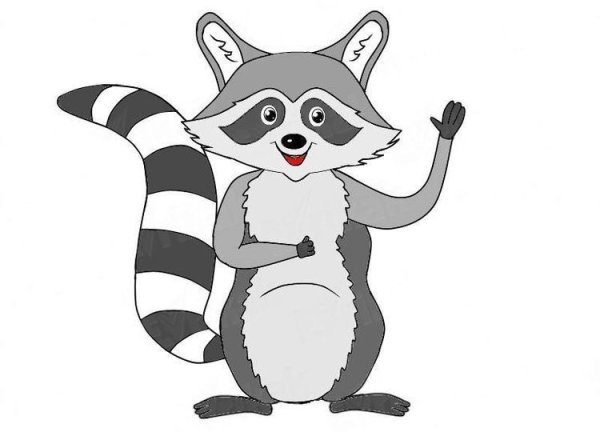 Енот полоскун мультяшный