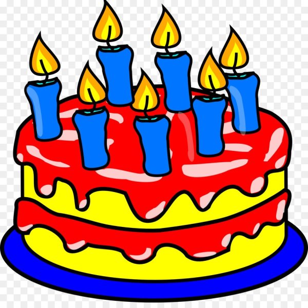 Рисунок торта на день рождения