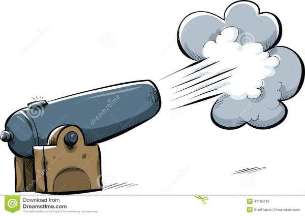 Выстрел из пушки вектор