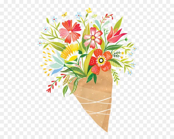 Цветочки мультяшные