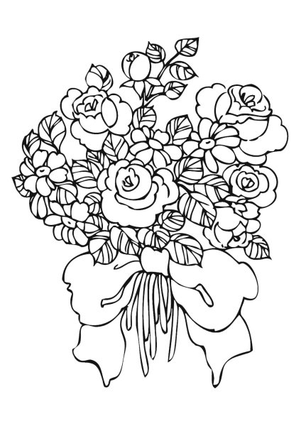 Букет цветов карандашом для срисовки