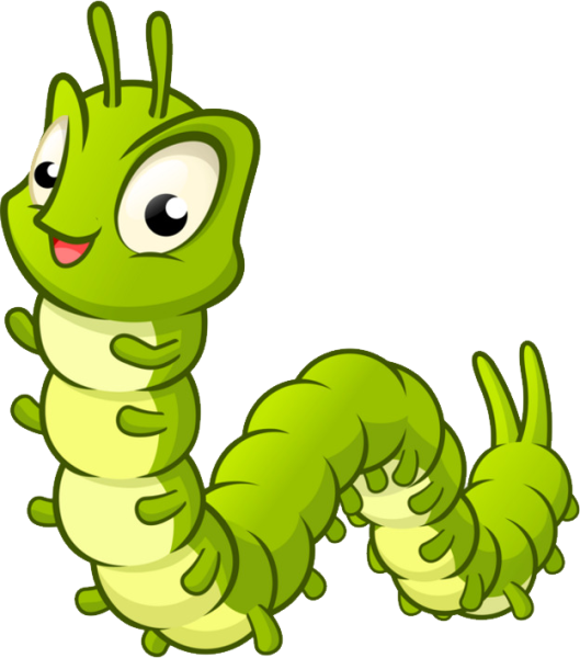 Гусеничка мультяшная