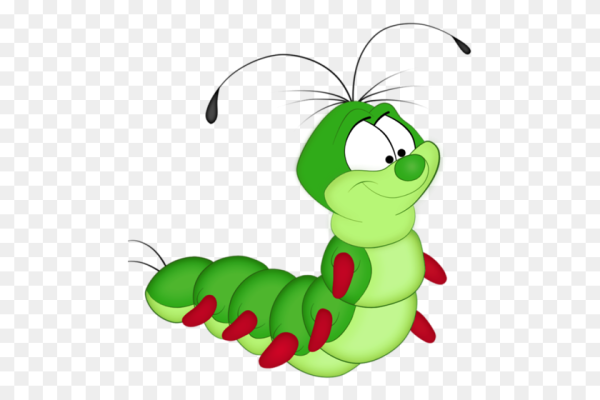 Гусеница мультяшная