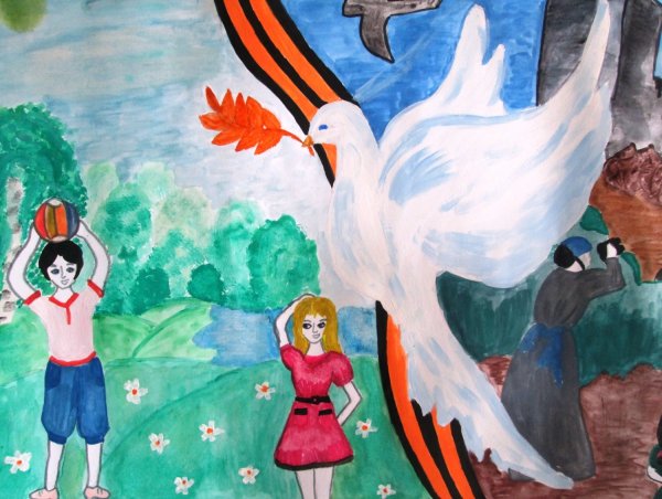 Мир детям Донбасса рисунок