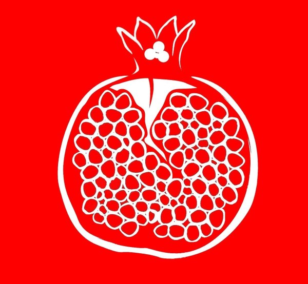 Стилизованный фрукт гранат