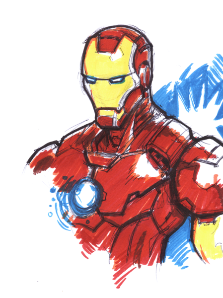 Лёгкие рисунки Марвел