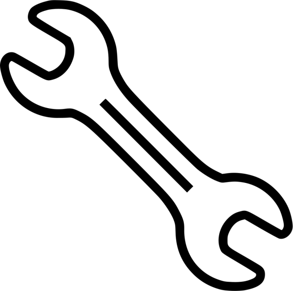 Гаечный ключ трафарет