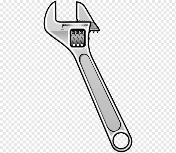 Гаечный и разводной ключ вектор