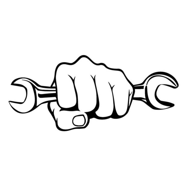 Кулак с гаечным ключом