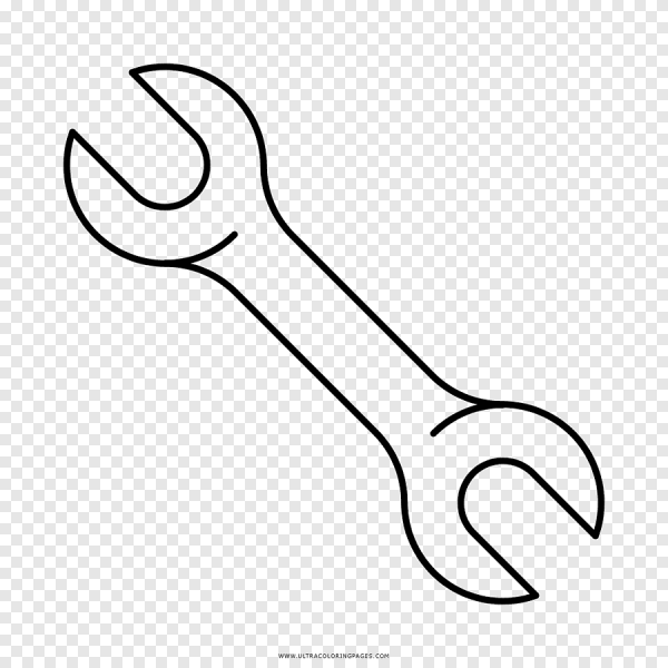 Гаечный ключ трафарет