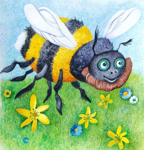 Нарисовать шмеля