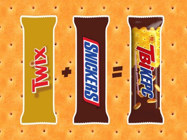 Нарисовать батончик Сникерс